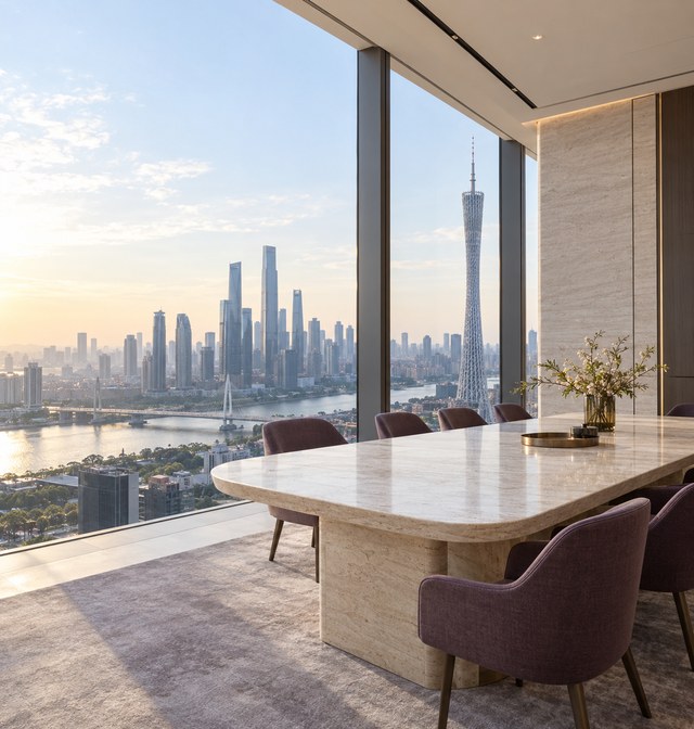 Ein Büro mit Blick über die Stadt